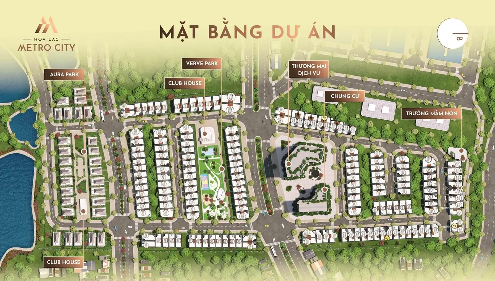 Mặt bằng tổng thể Hòa Lạc Metro City